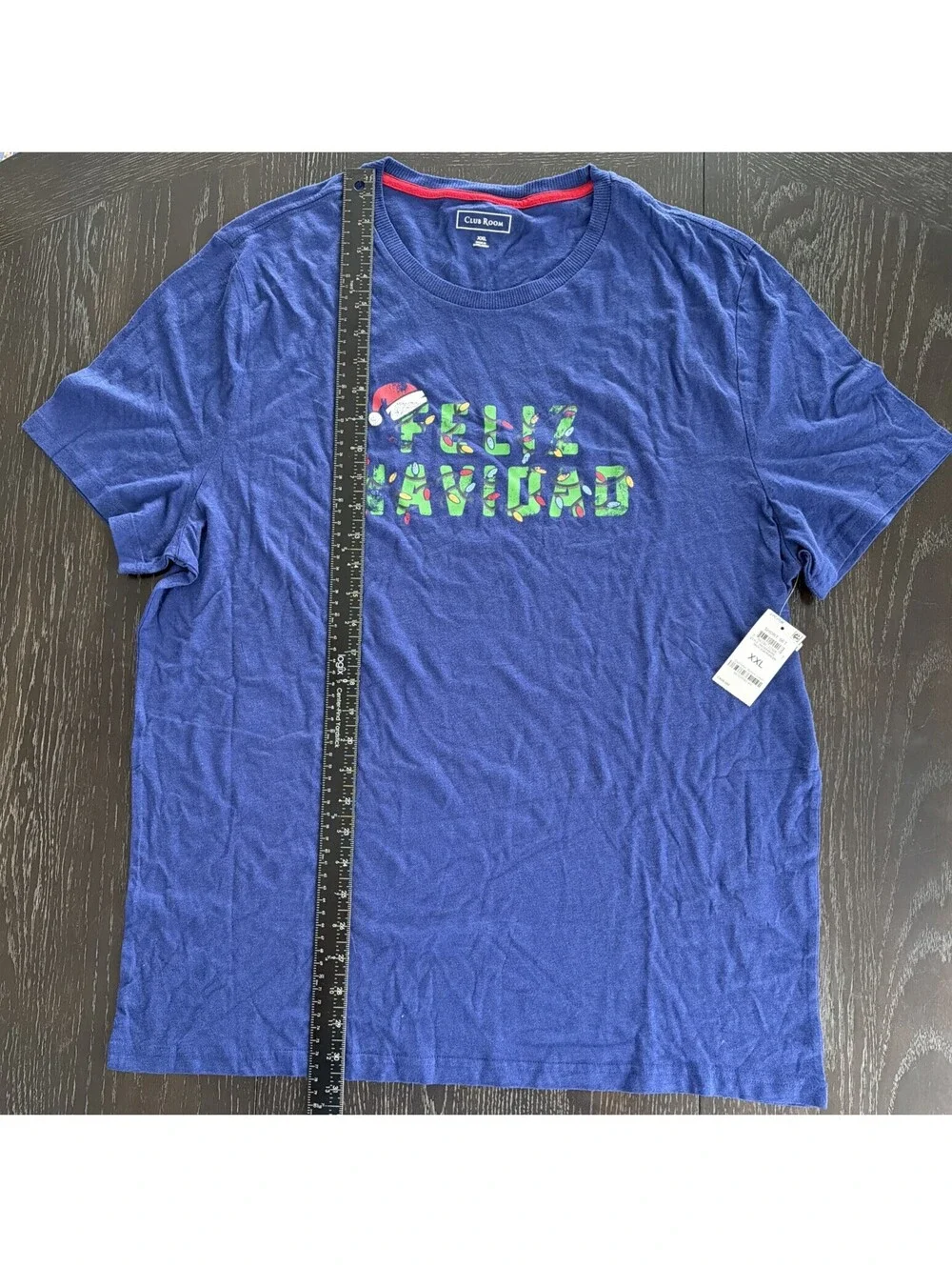 Club Room Blue Red FELIZ NAVIDAD Pajama Shirt & Shorts Set XXL